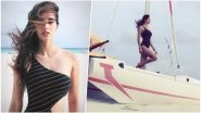 Disha Patani Looks Hot as Fire as She Chills in a Black Monokini: View Pic of Sizzling 'Bharat' Actress