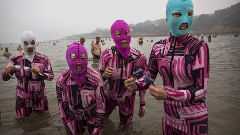 Facekini: Fashion Trend For Beachgoers That Vouch to Protect Skin From Sun