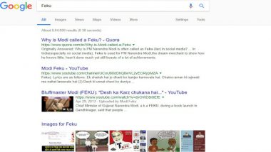 'Feku' Search Result Leads to Narendra Modi on Google