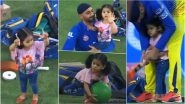 IPL 2018 Diaries: Hinaya Heer Plaha and Daddy Harbhajan Singh Had a Blast During Training Session and The Video is Too Cute to Handle!