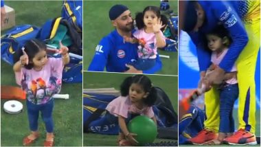 IPL 2018 Diaries: Hinaya Heer Plaha and Daddy Harbhajan Singh Had a Blast During Training Session and The Video is Too Cute to Handle!