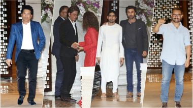 Isha Ambani-Anand Piramal's Engagement Ceremony Pics:  Sachin Tendulkar, Shah Rukh & Aamir Khan at Antilia to Wish the Couple!