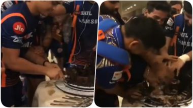 IPL 2018 Diaries Video: Mumbai Indians Cake Ishan Kishan’s Face After Winning the Match Against Kolkata Knight Riders