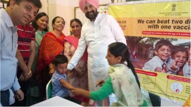 Measles-Rubella Vaccination Campaign Begins in Punjab, DC Gets His Daughter Vaccinated on the First Day Amid Rumours