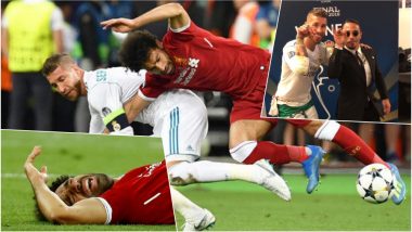 Mohamed Salah Injury Video From CL 2018 Final & Sergio Ramos ‘Salt Bae’ Snap Fuels 'Salah vs Ramos' Rivalry Among Fans