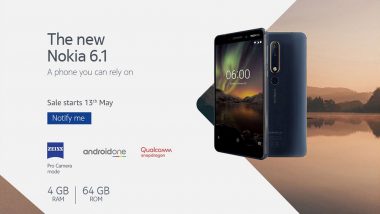 Nokia 6 (2018) 4GB Variant Online Sale on Amazon India from May 13; Prices, Features, Specifications & Other Details