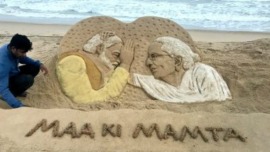 Mother's Day 2018 Unique Message: Sudarsan Pattnaik Wishes PM Narendra Modi & His Mother with 'Maa ki Mamta' Sand Art