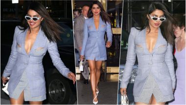 Priyanka Chopra Wears Sexy Lingerie Blazer Dress: Actress' Slit Brassiere Suit from Dion Lee is High on Fashion (See Pics)