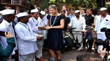 Queen Maxima of Netherlands Meets Mumbai's Dabbawalas