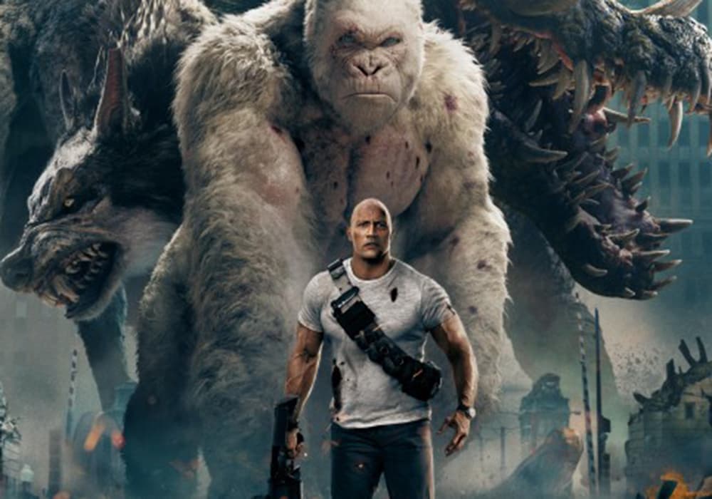 The actor played a primatologist who helps a fellow buddy, a giant gorilla, in the upcoming film 'Rampage' The actor played a primatologist who helps a fellow buddy, a giant gorilla, in the upcoming film 'Rampage'