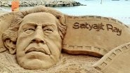 On Satyajit Ray&rsquo;s 97th Birth Anniversary, The Sand Art by Sudarsan Pattnaik is Simply Exquisite (See Picture)
