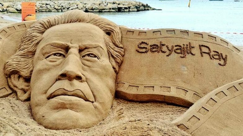 On Satyajit Ray’s 97th Birth Anniversary, The Sand Art by Sudarsan Pattnaik is Simply Exquisite (See Picture)
