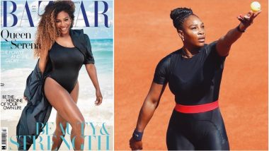 Serena Williams Sizzles in Black Monokini on Harper's Bazaar UK Cover, a Day After Slaying in a Catsuit at French Open 2018 (See Picture)