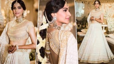 Sonam Kapoor Dazzles in Abu Jani Sandeep Khosla Lehenga: Pre-Wedding Picture of Bride-To-Be From Sangeet Ceremony is Stunning!