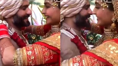 So cute! Anand Ahuja gets Protective About Sonam Kapoor at their Wedding - Watch Video