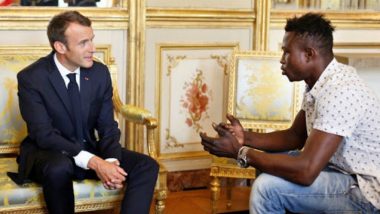 Spider Man: Mamoudou Gassama Who Saved Child to Get French Citizenship by French President Emmanuel Macron