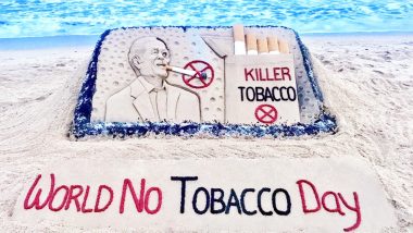 World No Tobacco Day 2018: Sudarsan Pattnaik Creates Sand Art Urging People to Quit 'Killer Tobacco'
