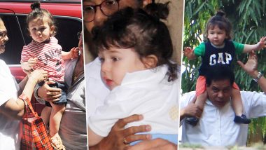 Taimur Ali Khan Adorably Flaunts His Cool New Summer Hairstyle: Five Pics Where His 'Baby-Bun' Stole the Show
