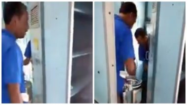 How Safe is the Tea on Indian Railway? Video Shows Indian Railway Workers Filling Water from Train Toilet