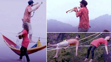 French Music Band Houle Douce's 'Sky Concert' Balancing on Rope Amazes Chinese Audience (Watch Video)