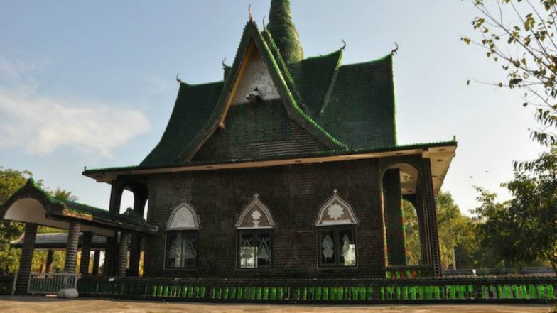 Wat Pa Maha Chedi Kaew Temple in Thailand is Made Up of Beer Bottles, View Pics