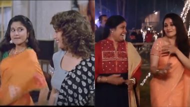 Madhuri Dixit and Renuka Shahane Give us ‘Hum Aapke Hai Koun’ Feels as They Dance on Lo Chali Main After 24 Years! (Watch Video)