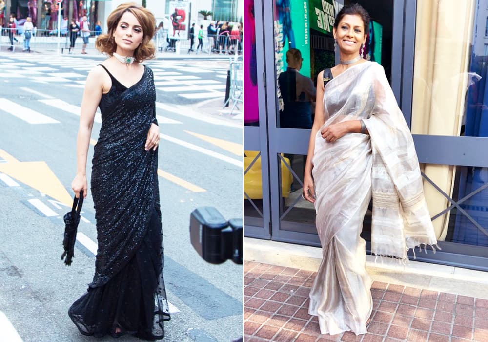 Kangana Ranaut and Nandita Das took the humble saree to the Cannes Red Carpet
Kangana Ranaut and Nandita Das took the humble saree to the Cannes Red Carpet