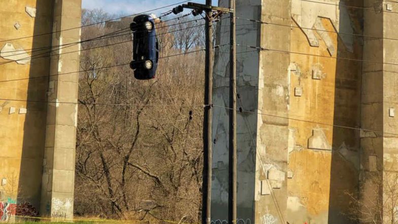 Car Found Dangling From Toronto Bridge, Police Investigates Mysterious Incident