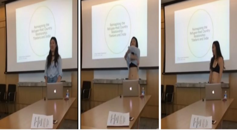 Cornell University Girl Strips Down To Underwear in Facebook Live Video While Thesis Presentation in Front of Professor Who Had Objected to her Shorts
