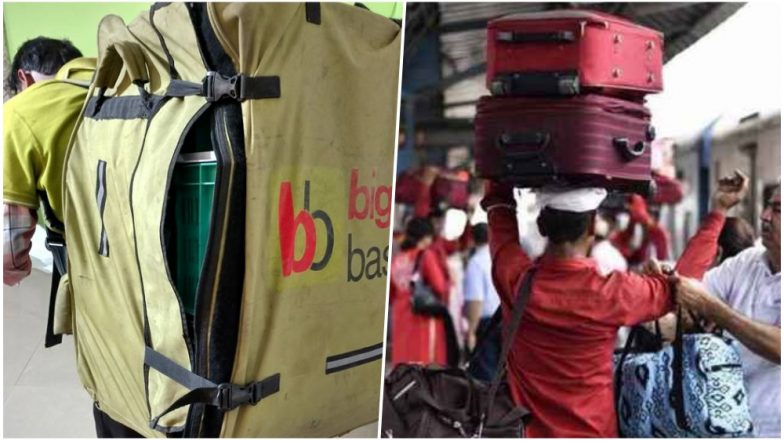 Viral Pic of Overloaded BigBasket Employee Shared on Facebook Reminds us of Railway 'Coolies' Sahayaks! How Inhumane we can be for Fellow Humans