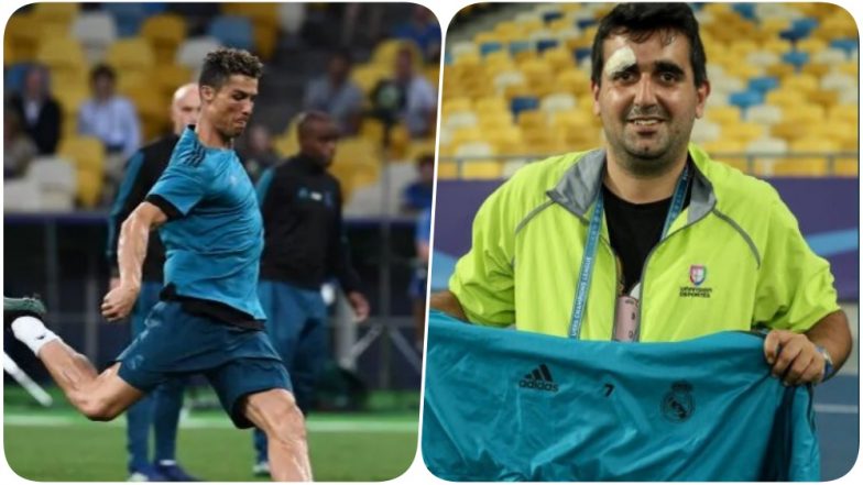 Real Madrid’s Striker Cristiano Ronaldo Ends up Smashing a Cameraman, Gives His Jacket as an Apology. Check out the video