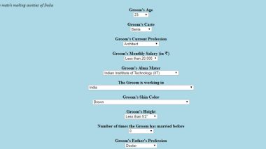 Dowry Calculator Website Is Not Promoting Dowry! After Politicians' Outrage, Owner Says It's a Satire