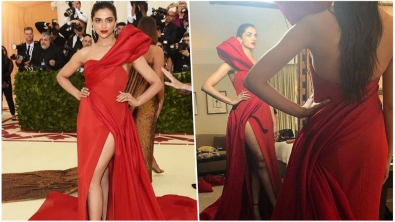 Deepika Padukone at Met Gala 2018: Actress Stuns in Red Gown by Prabal Gurung, View Pics