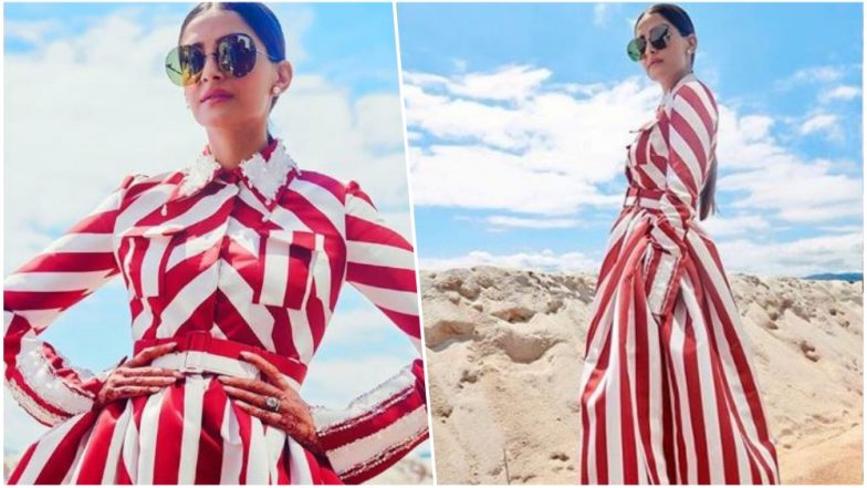 Sonam Kapoor at Cannes 2018: Newly Wed Actress Rocks a Red and White Ensemble, See Pics