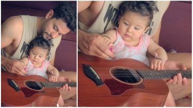 Soha Ali Khan and Kunal Kemmu's Daughter Inaaya Naumi Takes her First Guitar Lesson - View Pic