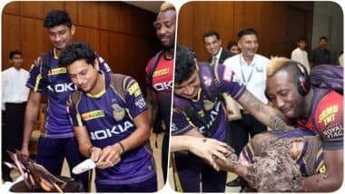 IPL 2018 Diaries: Team KKR Smashes a Cake on Kuldeep Yadav’s Face after Winning Against Rajasthan Royals