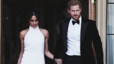 Meghan Markle Looked Like a Princess Straight Out of Fairy Tale in Stella McCartney Lily White Gown for Evening Reception (Pics and Video)