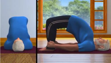 PM Narendra Modi’s 3D Avatar Performs Sethubandasana on Twitter, What Are the Health Benefits of This Yogasana?