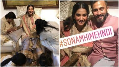 First Pics Out! Sonam Kapoor and Anand Ahuja Beam with Happiness as Mehendi Ceremony Begins; More Pics Inside