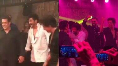 Salman Khan and Shah Rukh Khan set the Dance floor on Fire at Sonam Kapoor and Anand Ahuja's Reception!- Watch INSIDE Videos