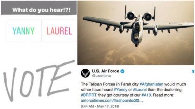 Yanny Laurel Tweet Linked with Afghan War; US Air Force Apologises for Insensitive Humour