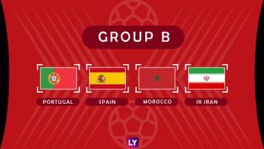 2018 FIFA World Cup Group B Preview: Schedule Timetable With Match Dates, Venues & Kick-Off Times in IST of Portugal, Spain, Morocco, and Iran in Football WC