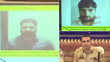 Shujaat Bukhari Murder Case Cracked by Jammu & Kashmir Police; Cops Release Photos of 4 Accused LeT Operatives