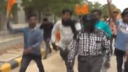 ABVP Members Thrash Professor, Blacken Face Alleging Discrepancy in University Electoral Rolls; Incident Caught on Camera