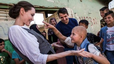 Angelina Jolie Visits Iraq's Mosul With UN, Says 'Worst devastation I've Seen' (See Pics)