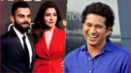 Virat Kohli-Anushka Sharma Try Copying Sachin Tendulkar? Twitterati Ask the Couple to Learn Politeness From &lsquo;God of Cricket&rsquo;
