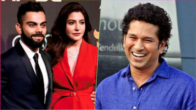 Virat Kohli-Anushka Sharma Try Copying Sachin Tendulkar? Twitterati Ask the Couple to Learn Politeness From ‘God of Cricket’