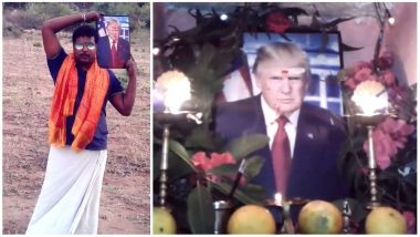 Telangana Farmer Bussa Krishna Worships US President Donald Trump Daily: Watch Video to Believe!