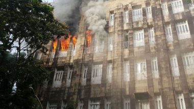 Mumbai: Fire Breaks out at Scindia House, 5 People Stranded on Upper Floors, Rescue Operations Underway