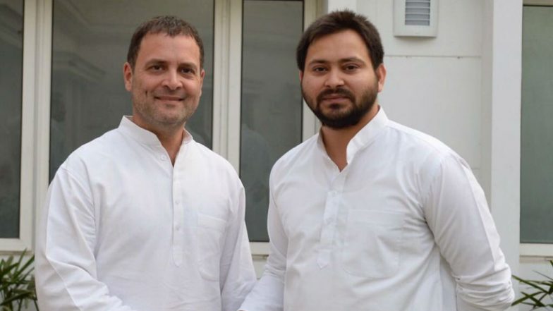 Lok Sabha Elections 2019: RJD Chief Tejashwi Yadav Confirms to Share Dias with Rahul Gandhi's Bihar Rally on February 3